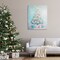 Stupell Industries Pastel Christmas Tree on Blue Canvas Design by Arlington Prints